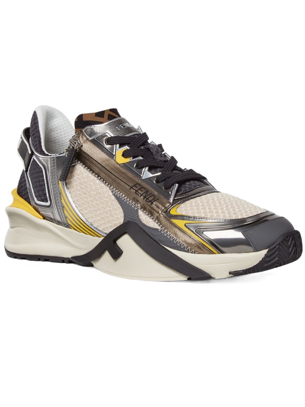 Fendi Men's Flow lace -up Low Top Sneakers